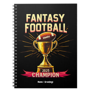 Fantasy Football 2025 Grappige Kampioen Football D Notitieboek