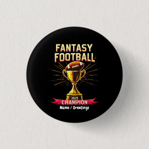 Fantasy Football 2025 Grappige Kampioen Football D Ronde Button 3,2 Cm