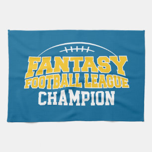 Fantasy Football Champion - Blue and Yellow Gold Theedoek