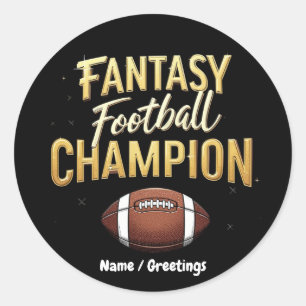 Fantasy Football Champion domineert als een prof Ronde Sticker