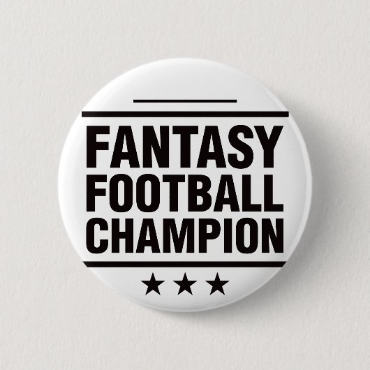 Fantasy Football Champion! Ronde Button 5,7 Cm (Voorkant)