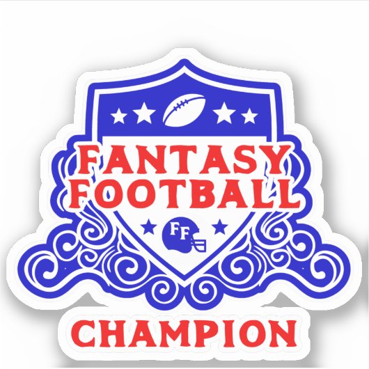Fantasy Football Champion Shield Sticker (Voorkant)