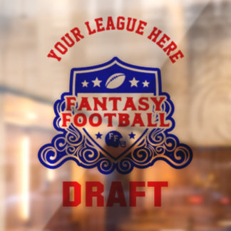 Fantasy Football Draft Logo Raamsticker