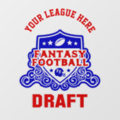Fantasy Football Draft Logo Raamsticker (Vel)