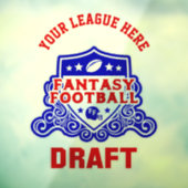 Fantasy Football Draft Logo Raamsticker (Vel 3)