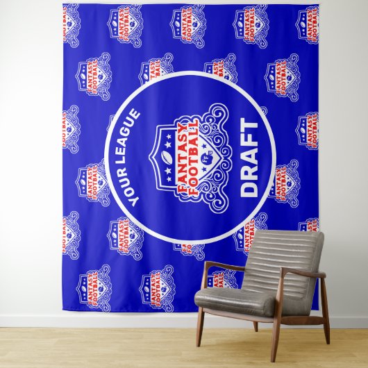 Fantasy Football Draft Party Tapestry Wandkleed (In situ)