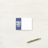 Fantasy Football Drink en concepttest niet - Navy Post-it® Notes (Op bureau)
