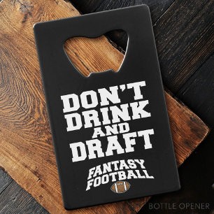 Fantasy Football Drink en concepttest niet - zwart Kredietkaart Flessenopener