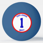 Fantasy Football Emblem Draft Lottery Pingpongballen (Achterkant)