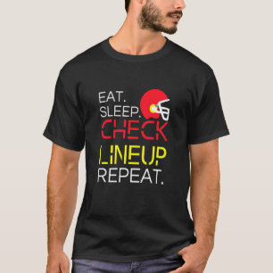 Fantasy Football  Eten Slapen Opstelling Controler T-shirt