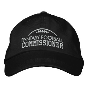 Fantasy Football Fan Gear met commissaris Geborduurde Pet