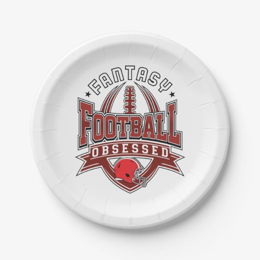 Fantasy Football geobsedeerd door FFL League Papieren Bordje (Voorkant)