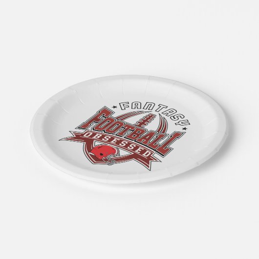 Fantasy Football geobsedeerd door FFL League Papieren Bordje (Gekanteld)