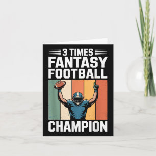 Fantasy Football Grappige 3-voudig Kampioen Kaart