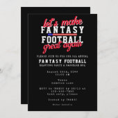 Fantasy Football Great Again League Drafting Party Kaart (Voorkant / Achterkant)