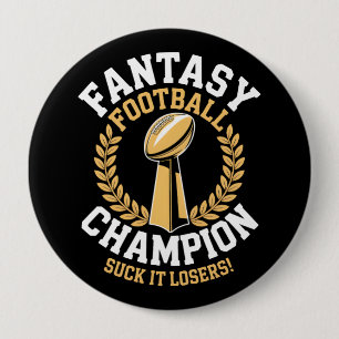 Fantasy Football Kampioen Ronde Button 4,0 Cm