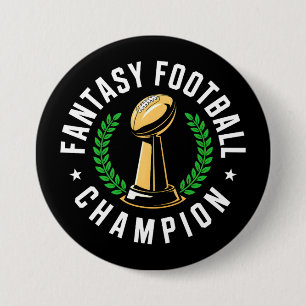 Fantasy Football Kampioen Ronde Button 7,6 Cm