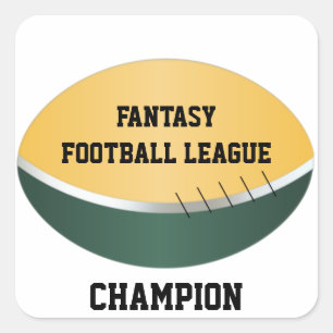 Fantasy Football League (aanpasbaar) Vierkante Sticker