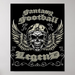 Fantasy Football Legend Retro Fantasy Foot Poster