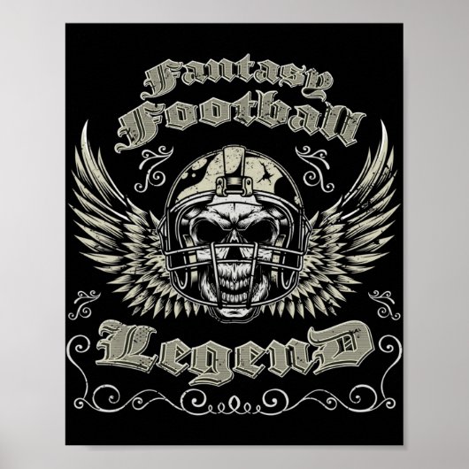 Fantasy Football Legend Retro  Fantasy Foot Poster (Voorkant)
