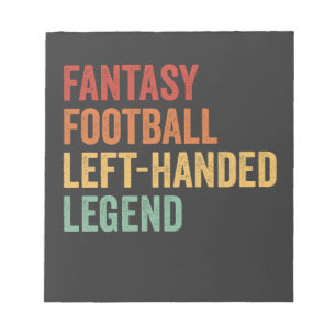 Fantasy Football Linkshandige Legende Grappig Retr Notitieblok