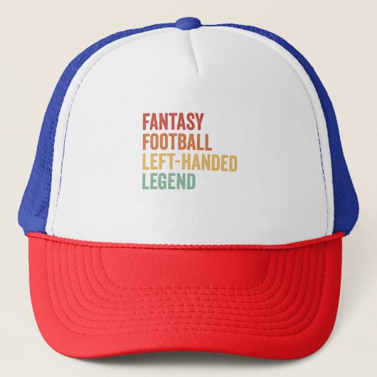 Fantasy Football Linkshandige Legende Grappig Retr Trucker Pet (Voorkant)