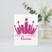 Fantasy Football Queen Briefkaart (Staand voorkant)
