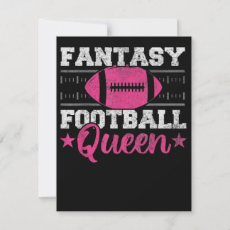 Fantasy Football Queen Funny Game Day Fantasy gift Feestdagenkaart
