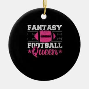 Fantasy Football Queen Funny Game Day Fantasy gift Keramisch Ornament