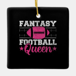Fantasy Football Queen Funny Game Day Fantasy gift Keramisch Ornament