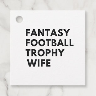 Fantasy Football Trofee Echtgenote Grappige Koppel Bedankjes Labels