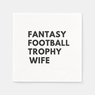 Fantasy Football Trofee Echtgenote Grappige Koppel Servet