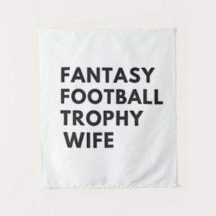 Fantasy Football Trofee Vrouw Funny Couples Wandkleed