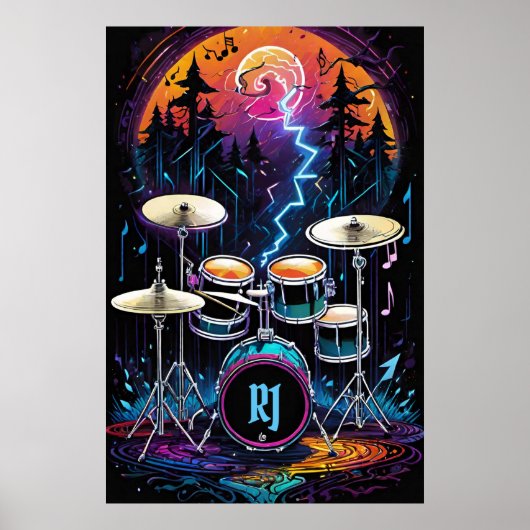 Fantasy Forest Drum Set Poster (Voorkant)