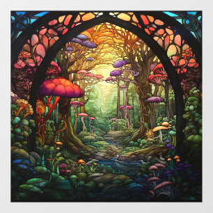 Fantasy Forest Glas in lood Window Cling Raamsticker