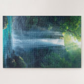 Fantasy Forest Waterfall Jigsaw Puzzle Legpuzzel (Horizontaal)