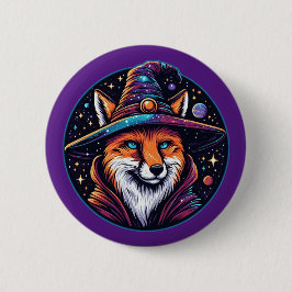 Fantasy Fox - Celestial Wizard Ronde Button 5,7 Cm