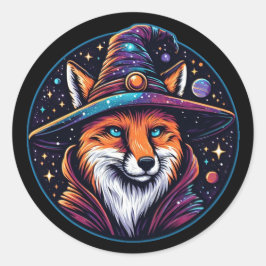 Fantasy Fox - Celestial Wizard Ronde Sticker