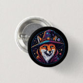 Fantasy Fox - Hemelse Tovenaar Ronde Button 3,2 Cm (Voorkant /achterkant)
