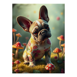 Fantasy Franse Bulldog Puppy Art Perfect Poster