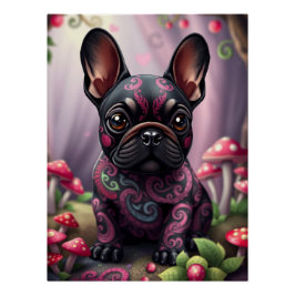 Fantasy Franse Bulldog Puppy Art Perfect Poster