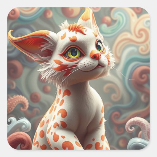 Fantasy Fun Cat Stickers (Voorkant)