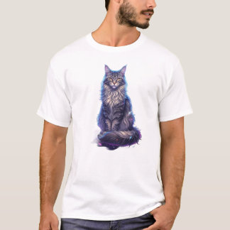 Fantasy Galaxy Kat Kunst | Schattige Ruimtekat Ill T-shirt