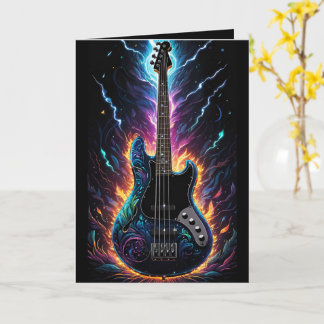 Fantasy gebaseerde elektrische basgitaar blanco kaart