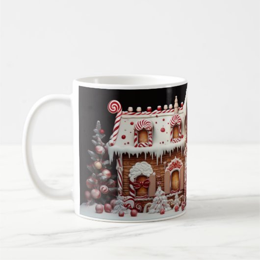 Fantasy Gingerbread Huis met Snoepjes 2 Mok (Links)