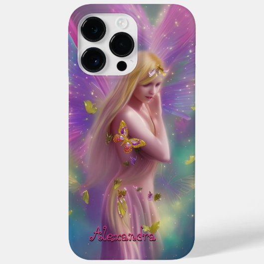 Fantasy Girl paars roze goudvlinder 3 Case-Mate iPhone Case (Achterkant)