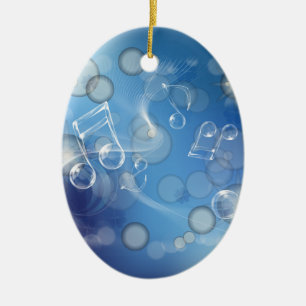 Fantasy Glass Muzieknoten Keramisch Ornament