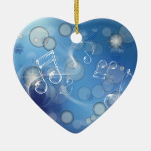 Fantasy Glass Muzieknoten Keramisch Ornament