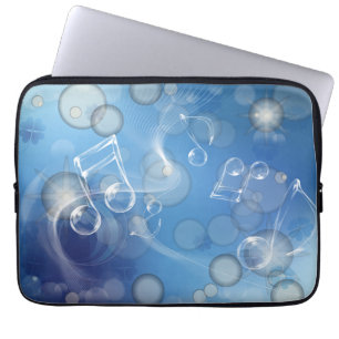Fantasy Glass Muzieknoten Laptop Sleeve