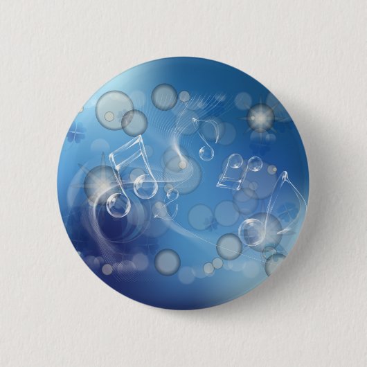 Fantasy Glass Muzieknoten Ronde Button 5,7 Cm (Voorkant)